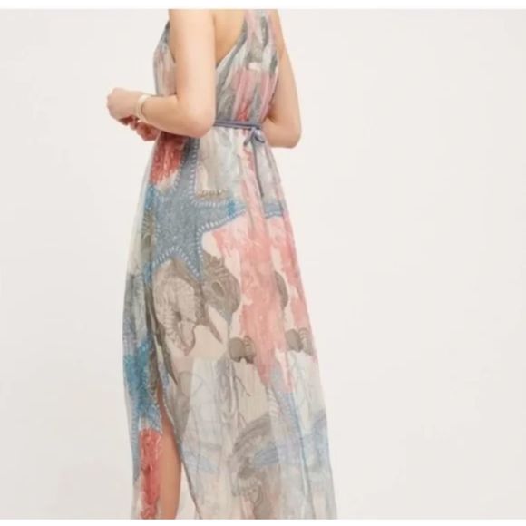 Anthropologie Moulinette Soeurs Sea Star Starfish Maxi Dress Sheer XS - Picture 13 of 14